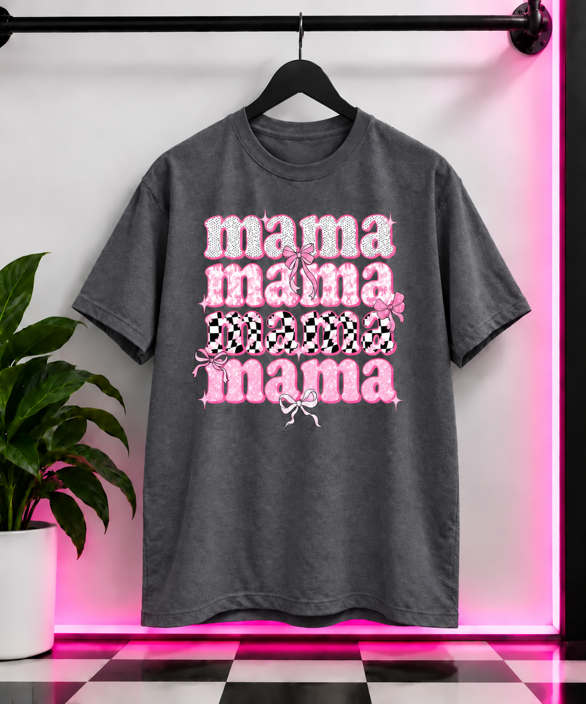 Mama Stacked Bows T-Shirt