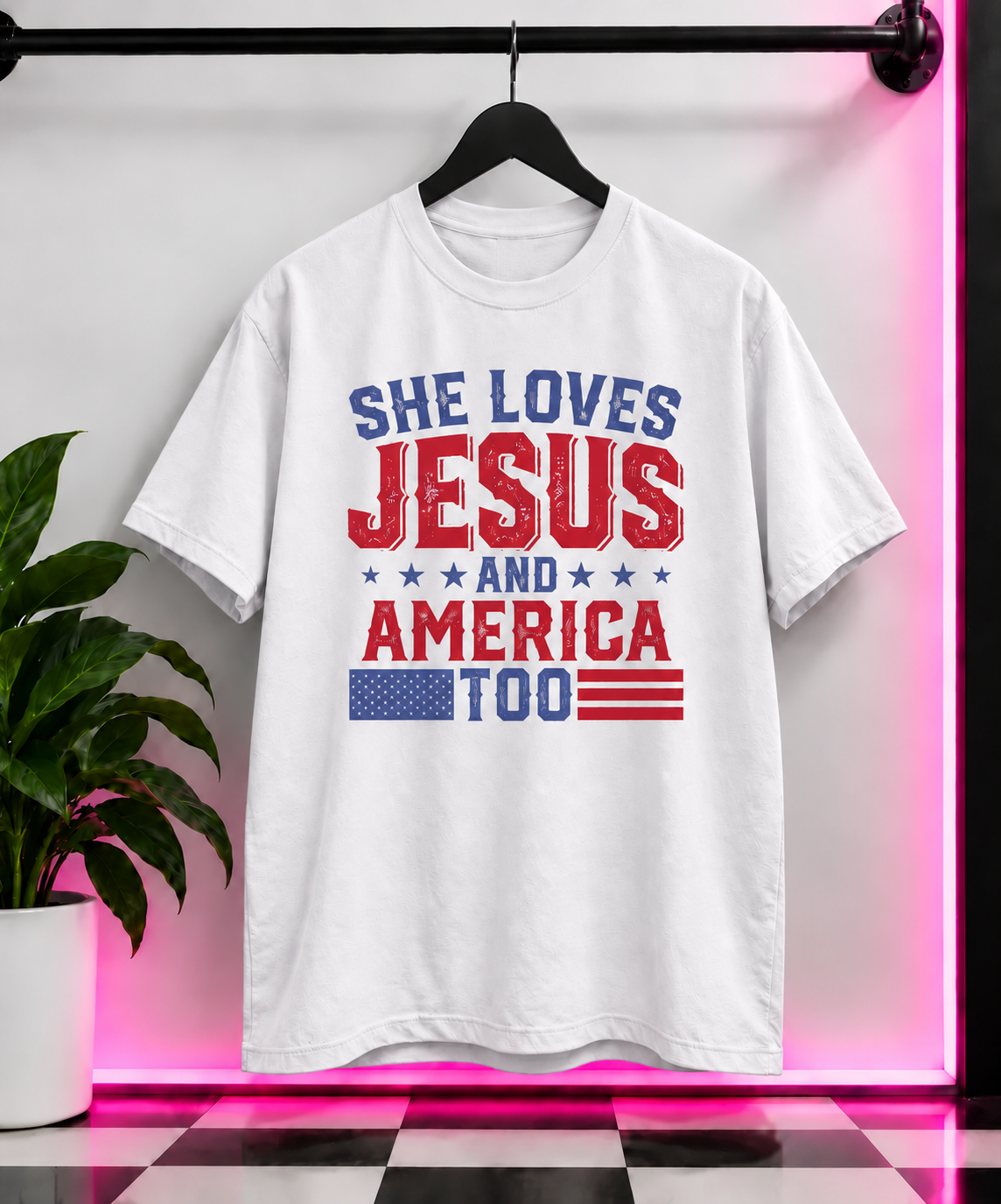 She Loves Jesus and America T-Shirt